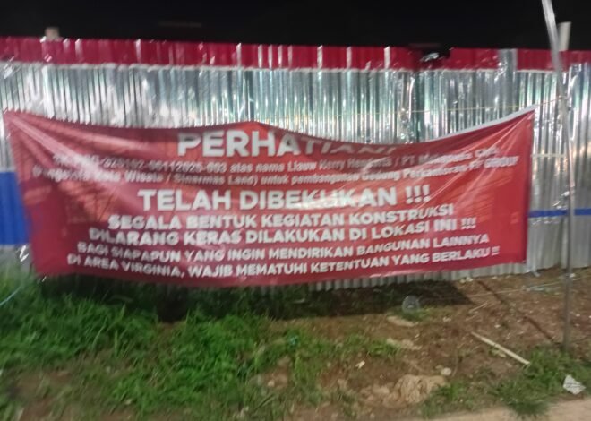 Pembekuan PBG Gedung 7 Lantai di Depan Cluster Virgina Sebaiknya Ditindaklanjuti Dengan Pencabutan