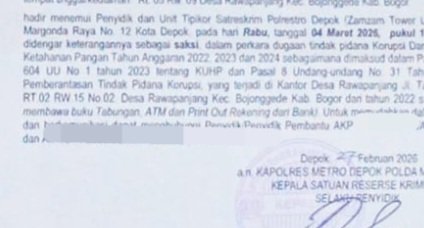 Jeruji Besi Menanti: Dugaan Korupsi di Desa Rawapanjang, Jangan Sebatas Pengembalian Dana Negara